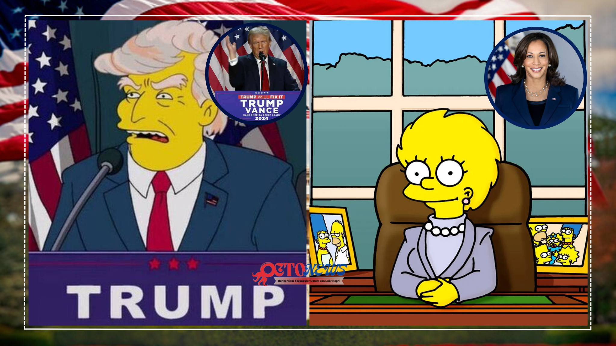 Donald Trump Unggul DI Pilpres AS, Ramalan The Simpsons Meleset