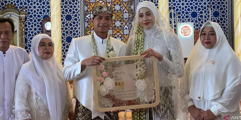 Megawati Hangestri Pertiwi, resmi dipersunting oleh atlet finswimming, Dio Novandra Wibawa.