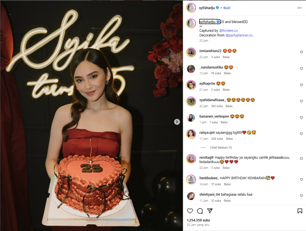 syifa haju ulang tahun